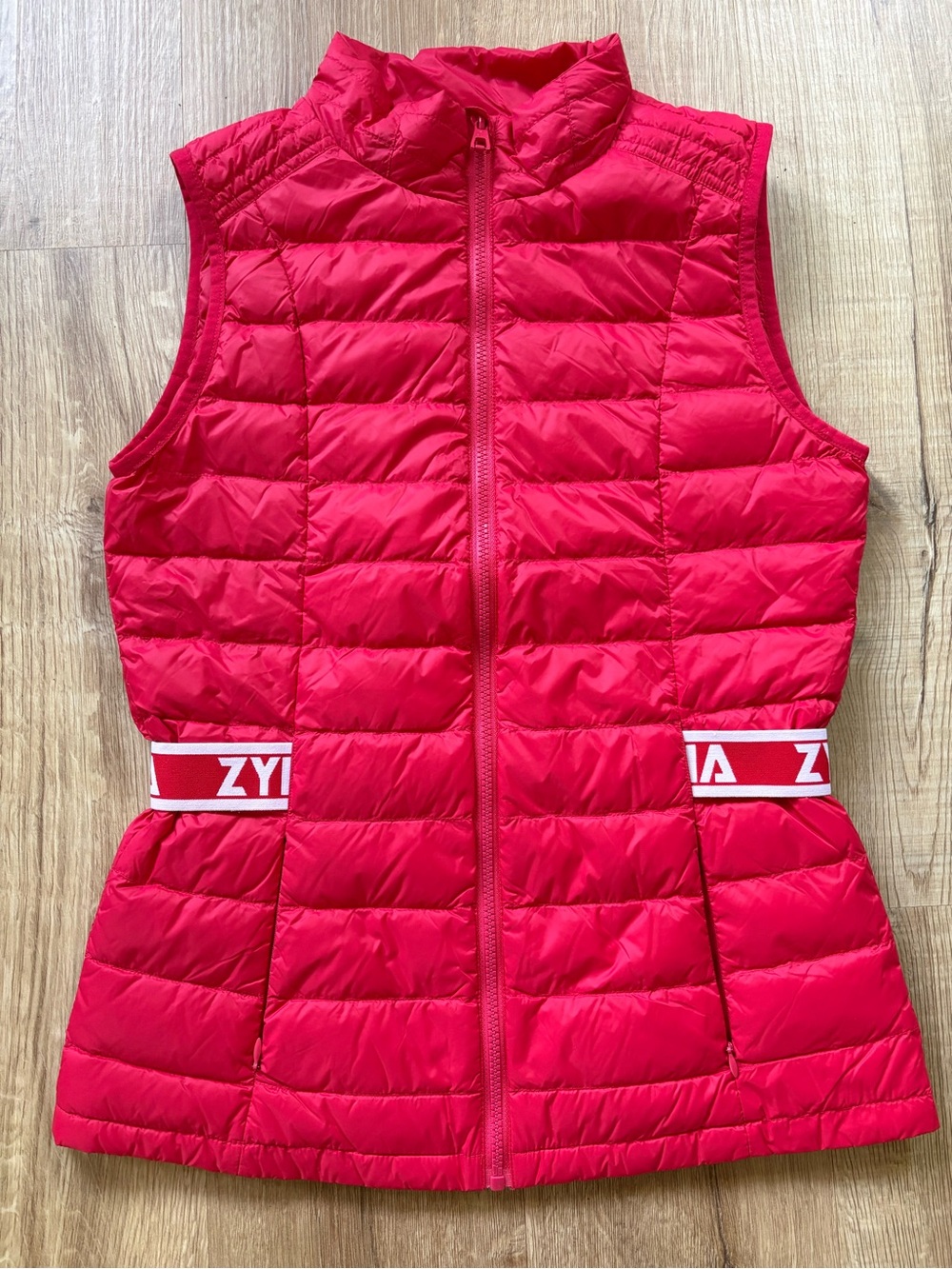 ZYIA Active Red Alpine Down Puffer Vest Sz Med